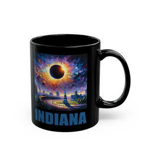 Indiana Solar Eclipse Black Mug (11oz, 15oz)-Phoenix Styles