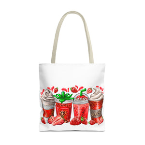 Strawberry Coffee Drink Tote Bag-Phoenix Styles