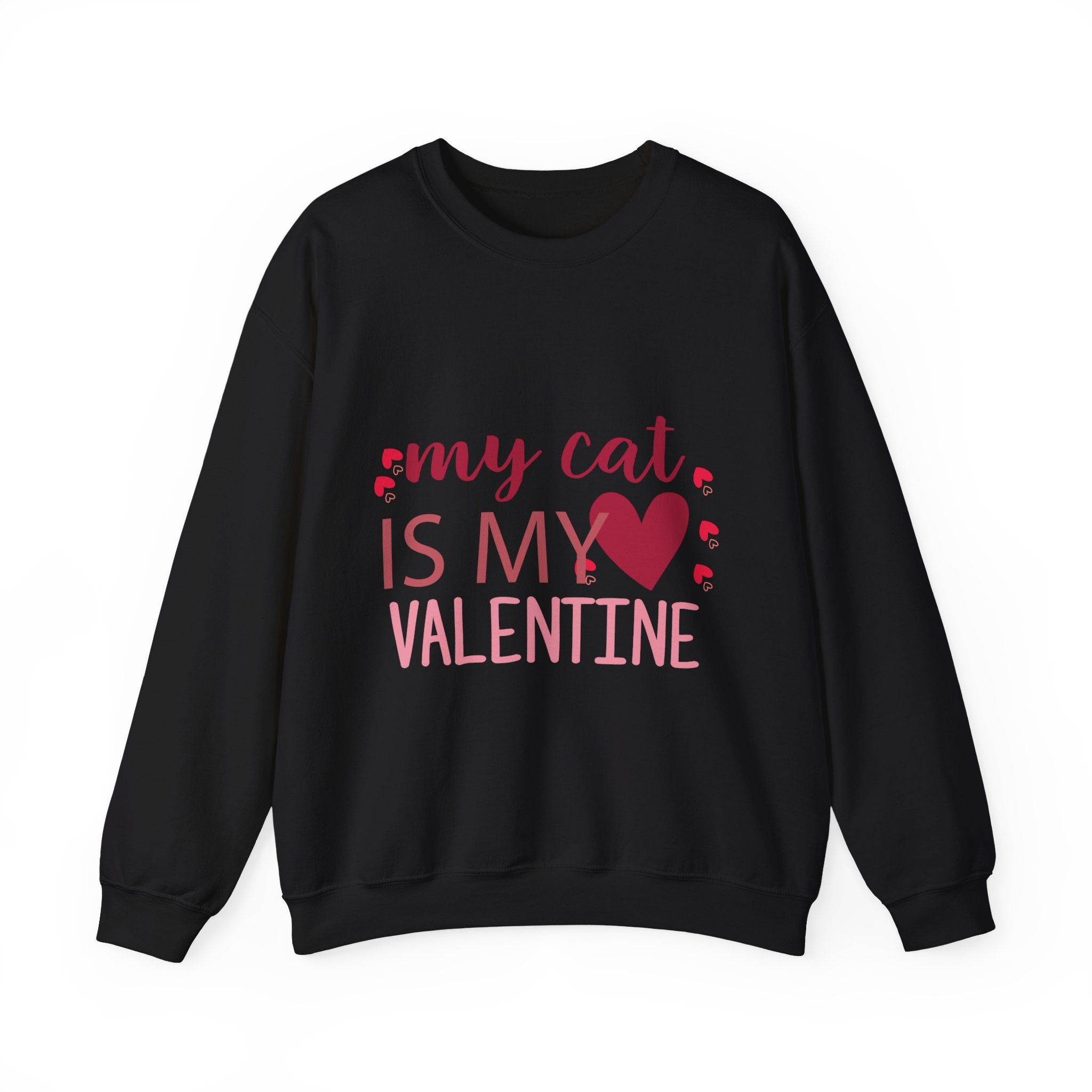 My Cat Is My Valentine Crewneck Sweatshirt-Phoenix Styles