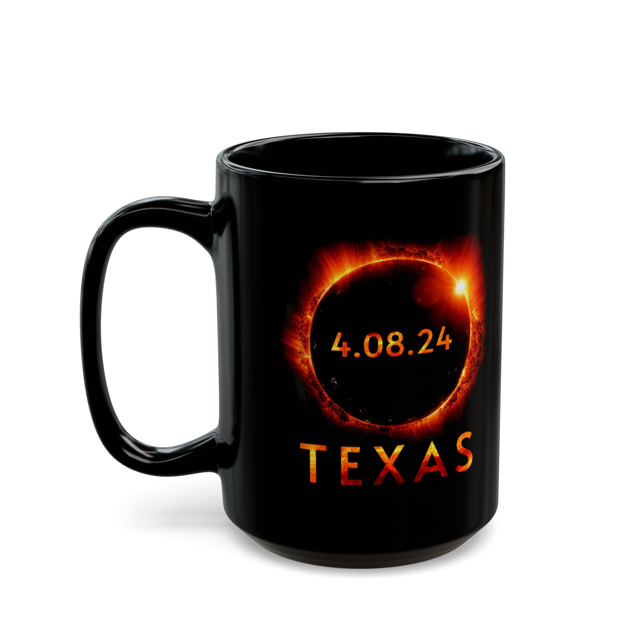 Solar Eclipse 04-08-2024 Black Mug (11oz, 15oz)-Phoenix Styles