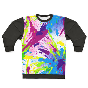 Canvas Chaos Paint Platter Sweatshirt-Phoenix Styles