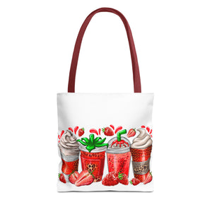 Strawberry Coffee Drink Tote Bag-Phoenix Styles