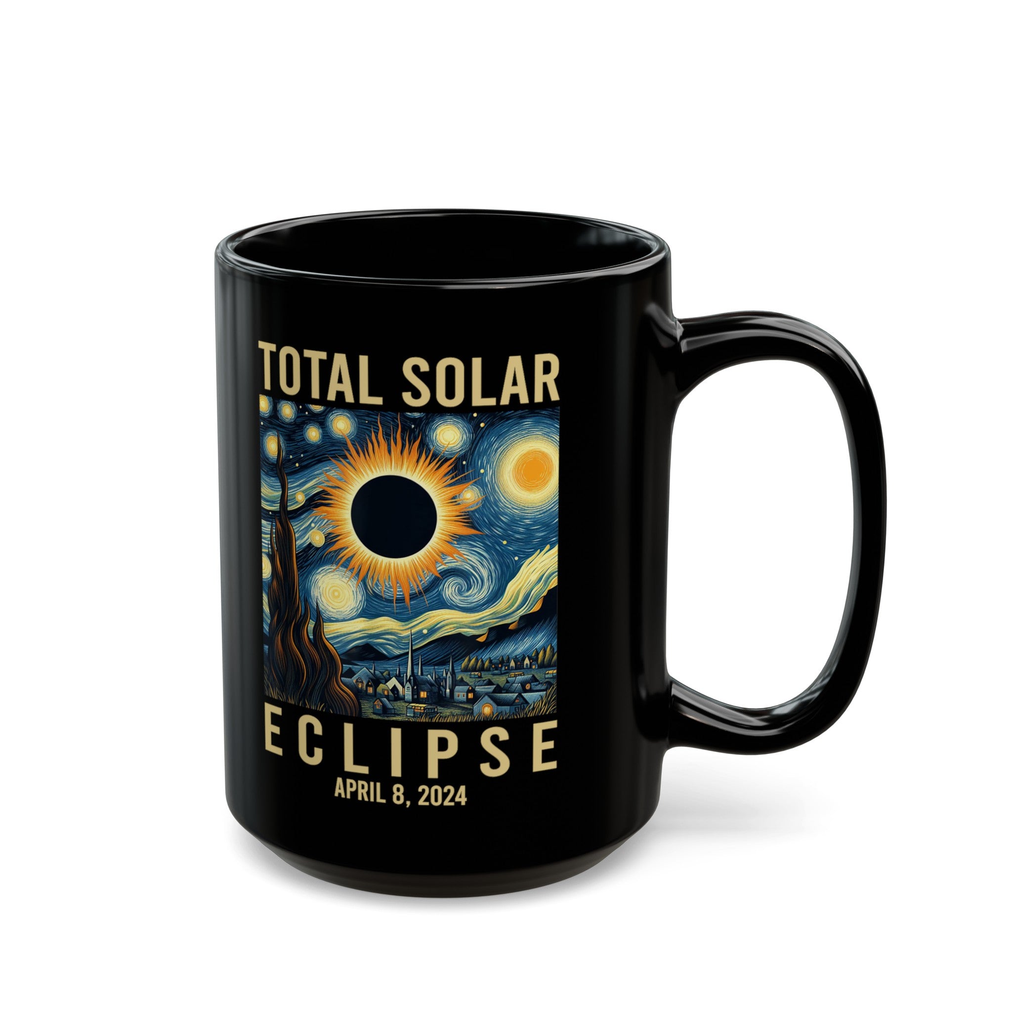 Total Solar Eclipse- Sun Black Mug (11oz, 15oz)-Phoenix Styles