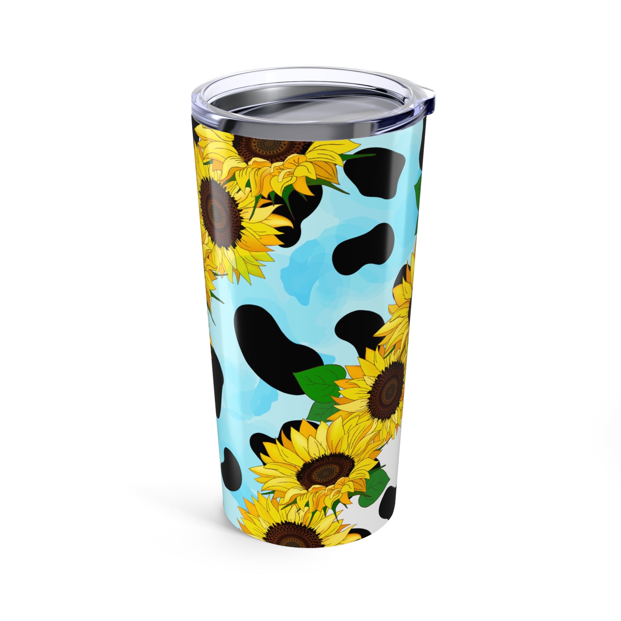 Blue Cow Sunflower Tumbler-Phoenix Styles