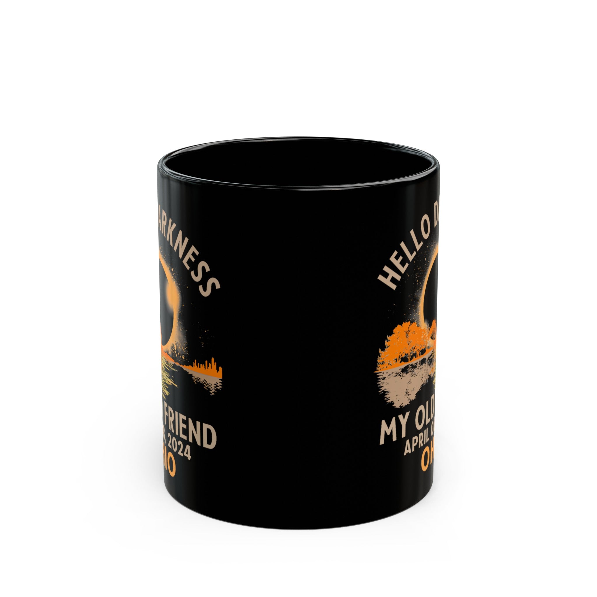 Hello Friend Ohio- Solar Eclipse Black Mug (11oz, 15oz)-Phoenix Styles