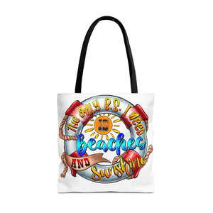 Beaches Sunshine Flip Flop Tote Bag-Phoenix Styles