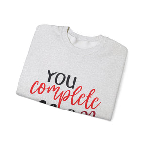 You Complete Me Valentine's Day Crewneck Sweatshirt-Phoenix Styles