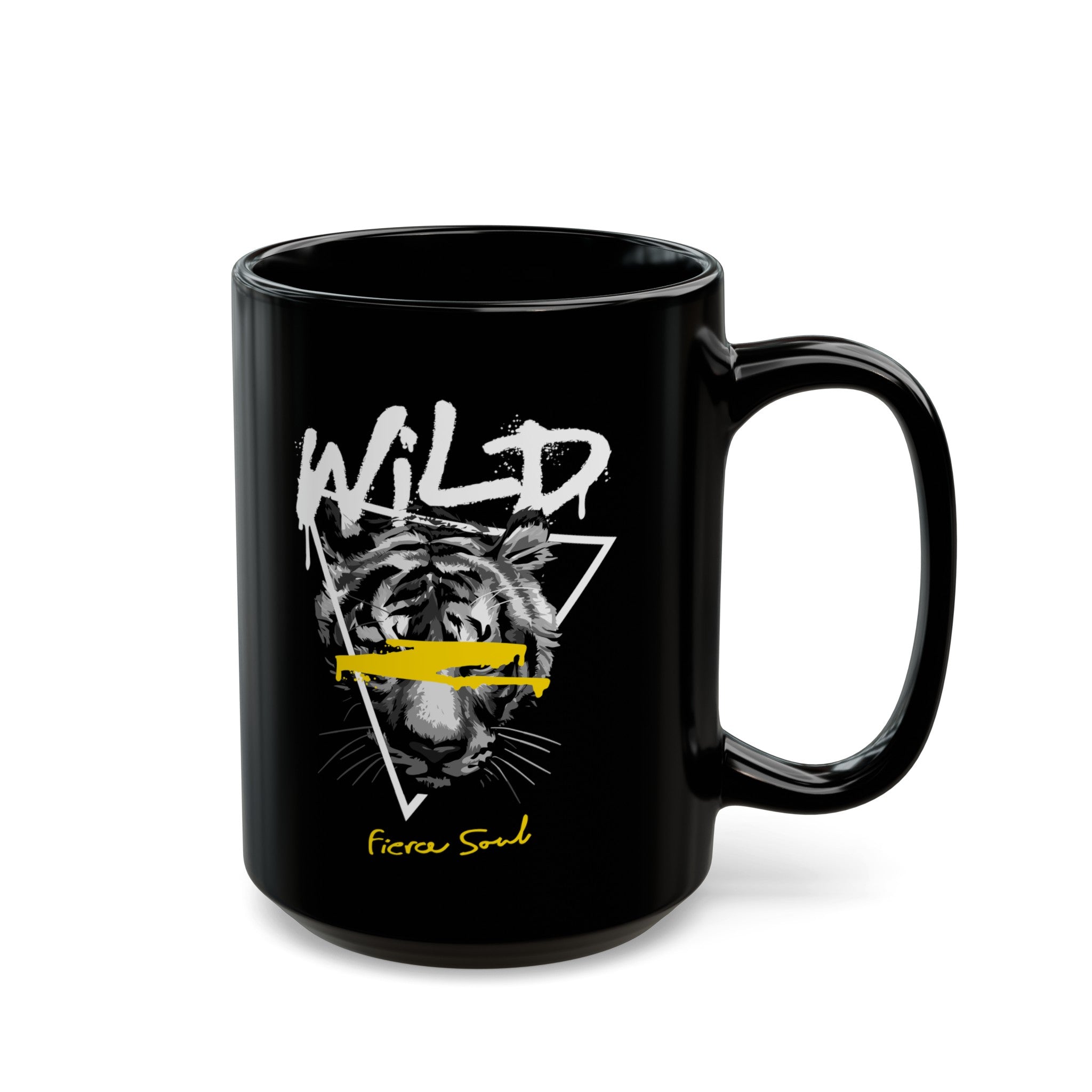 Fierce Soul Black Mug (11oz, 15oz)-Phoenix Styles