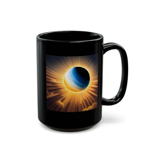 3D Art Solar Eclipse Black Mug (11oz, 15oz)-Phoenix Styles