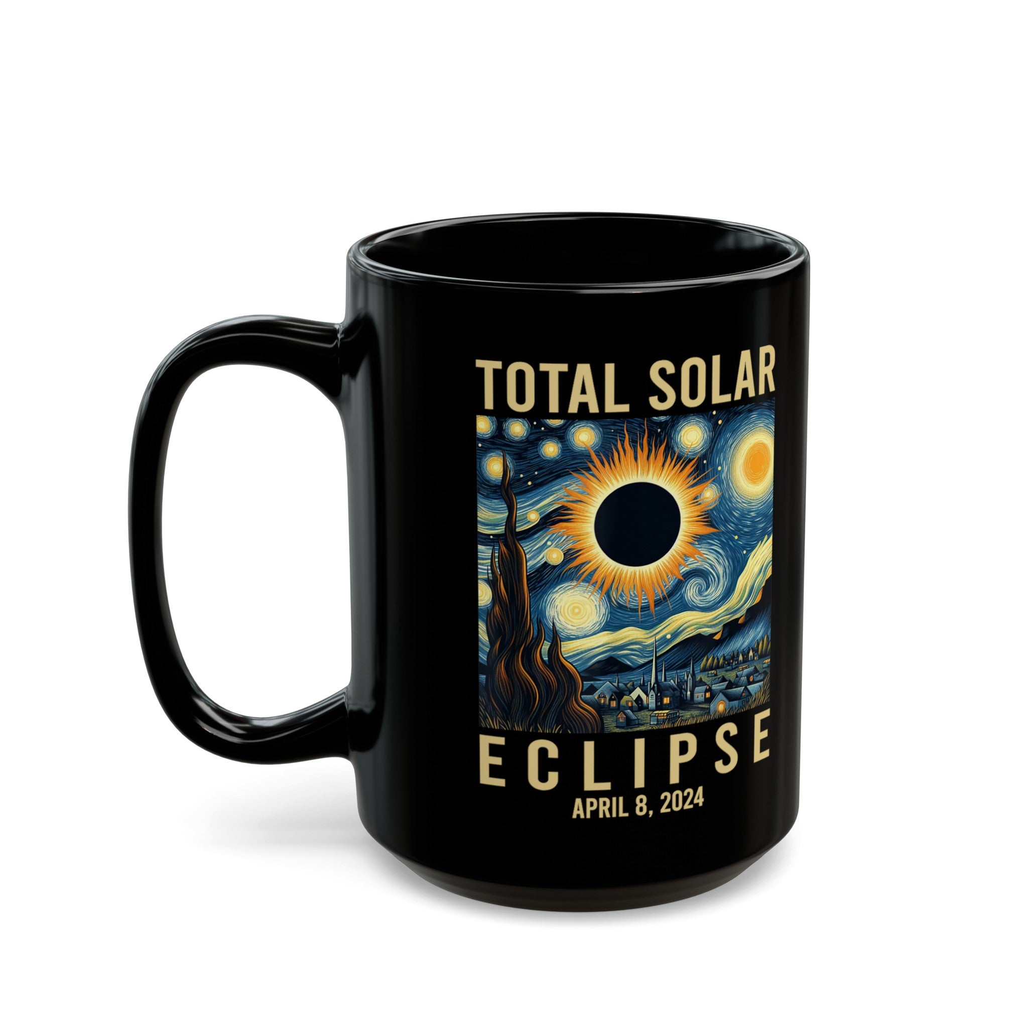 Total Solar Eclipse- Sun Black Mug (11oz, 15oz)-Phoenix Styles