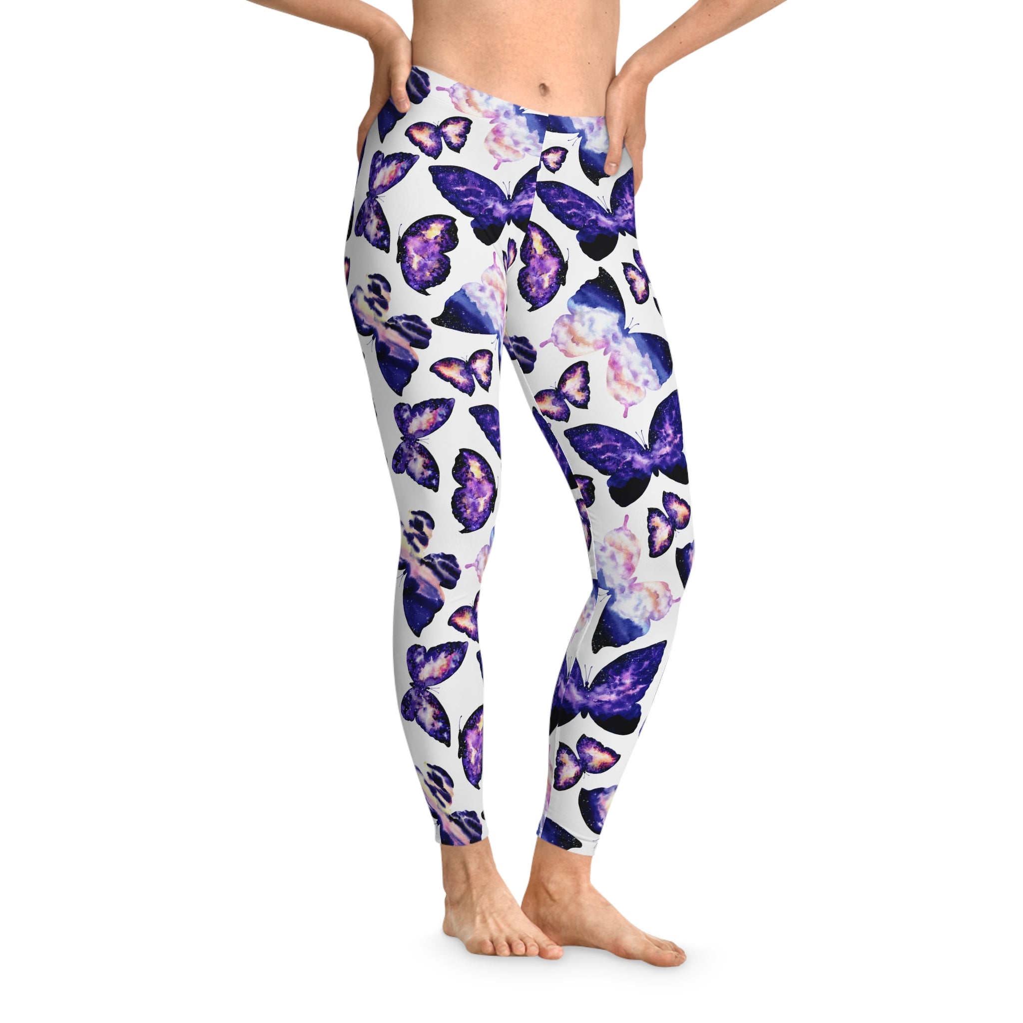 Space Butterfly Stretchy Leggings