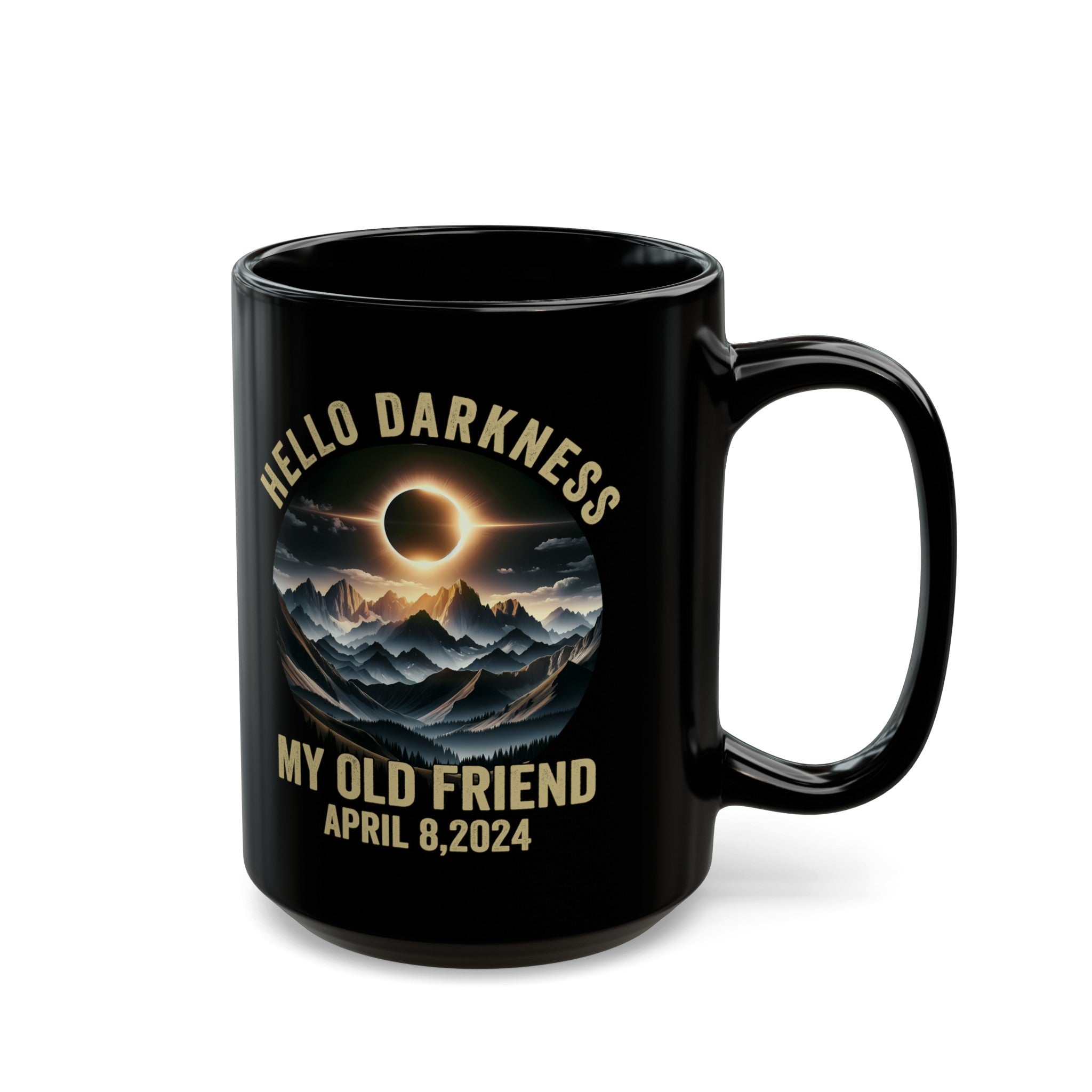 Hello Solar Eclipse Black Mug (11oz, 15oz)-Phoenix Styles