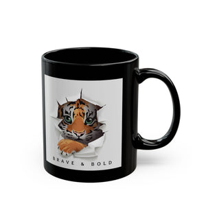 Brave and Bold Black Mug (11oz, 15oz)-Phoenix Styles