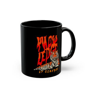 Courages Tiger Black Mug (11oz, 15oz)-Phoenix Styles