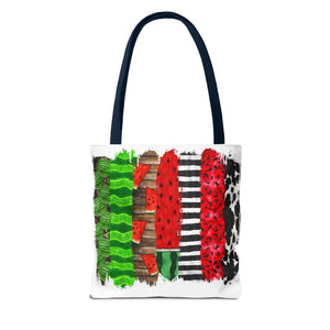 Watermelon Brush Stroke Tote Bag-Phoenix Styles