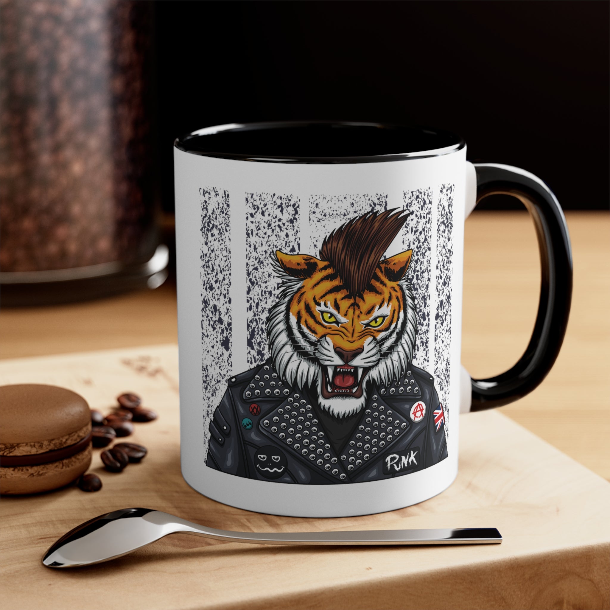 Tiger Accent Coffee Mug, 11oz-Phoenix Styles