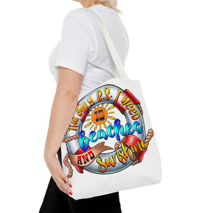 Beaches Sunshine Flip Flop Tote Bag-Phoenix Styles