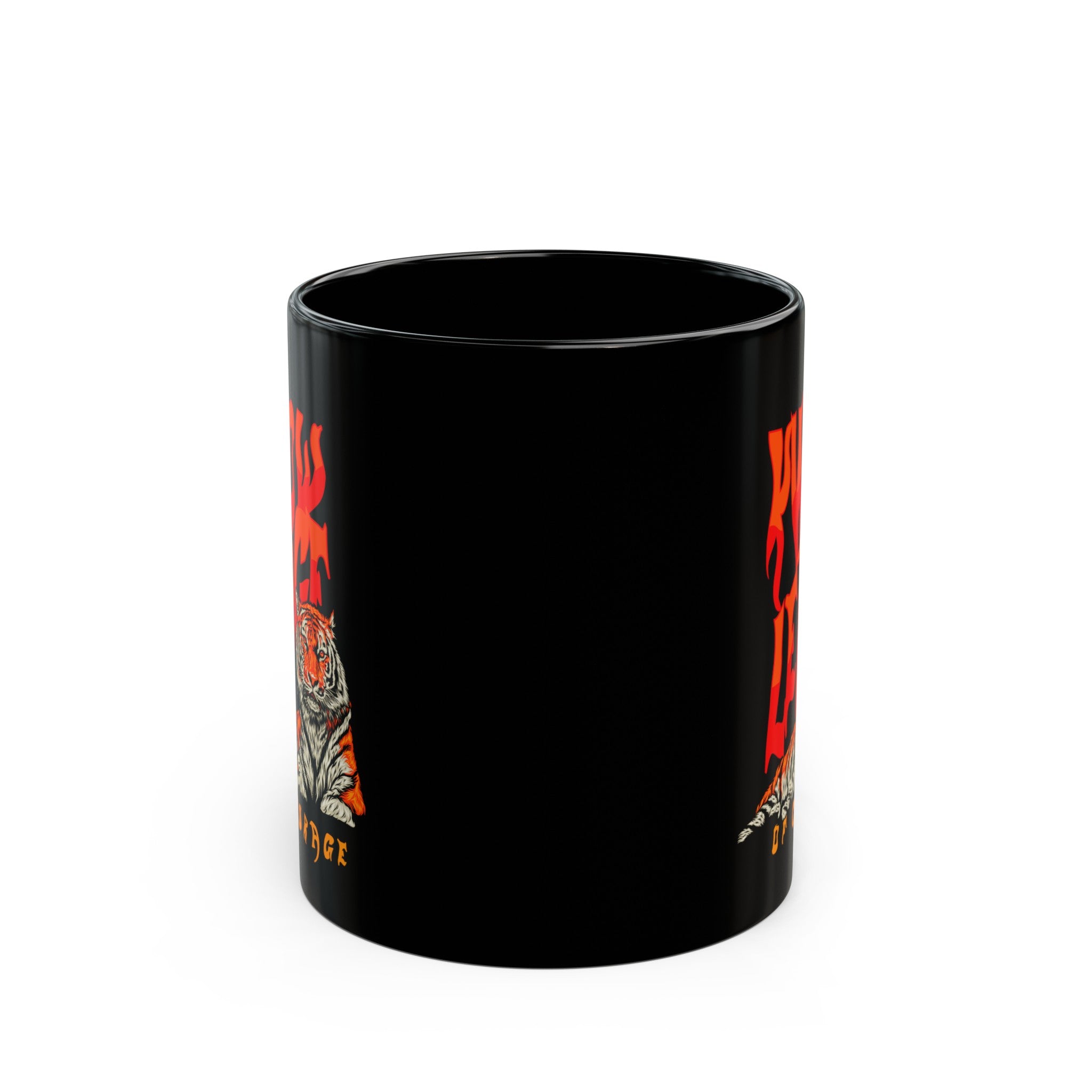 Courages Tiger Black Mug (11oz, 15oz)-Phoenix Styles