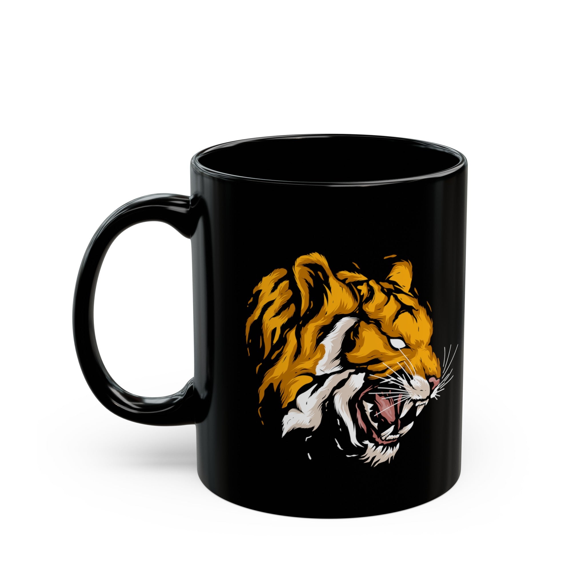 Tiger Black Mug (11oz, 15oz)-Phoenix Styles