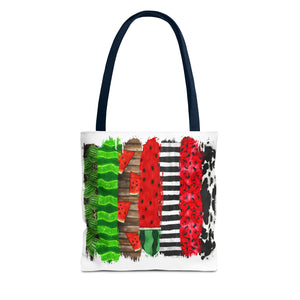 Watermelon Brush Stroke Tote Bag-Phoenix Styles