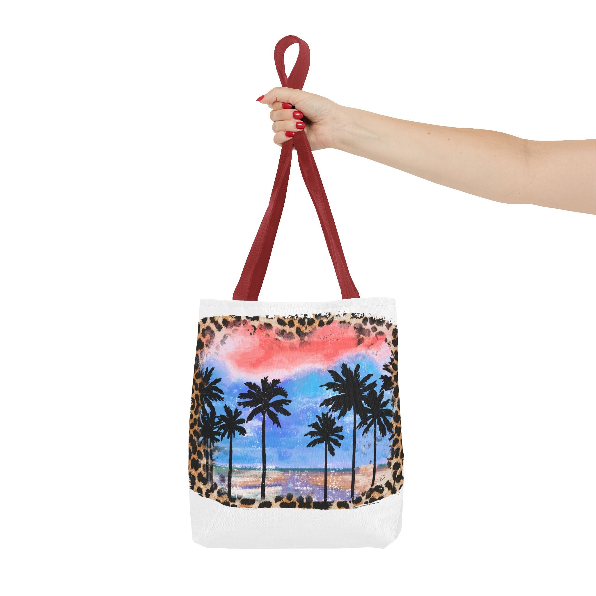 Summer with Leopard Background Tote Bag-Phoenix Styles