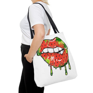 Watermelon Lips Tote Bag (AOP)-Phoenix Styles