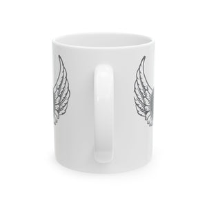 Heart Wings Ceramic Mug-Phoenix Styles