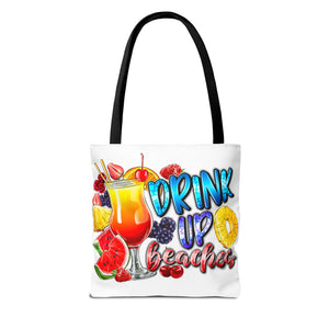 Drink up Beaches Tote Bag-Phoenix Styles