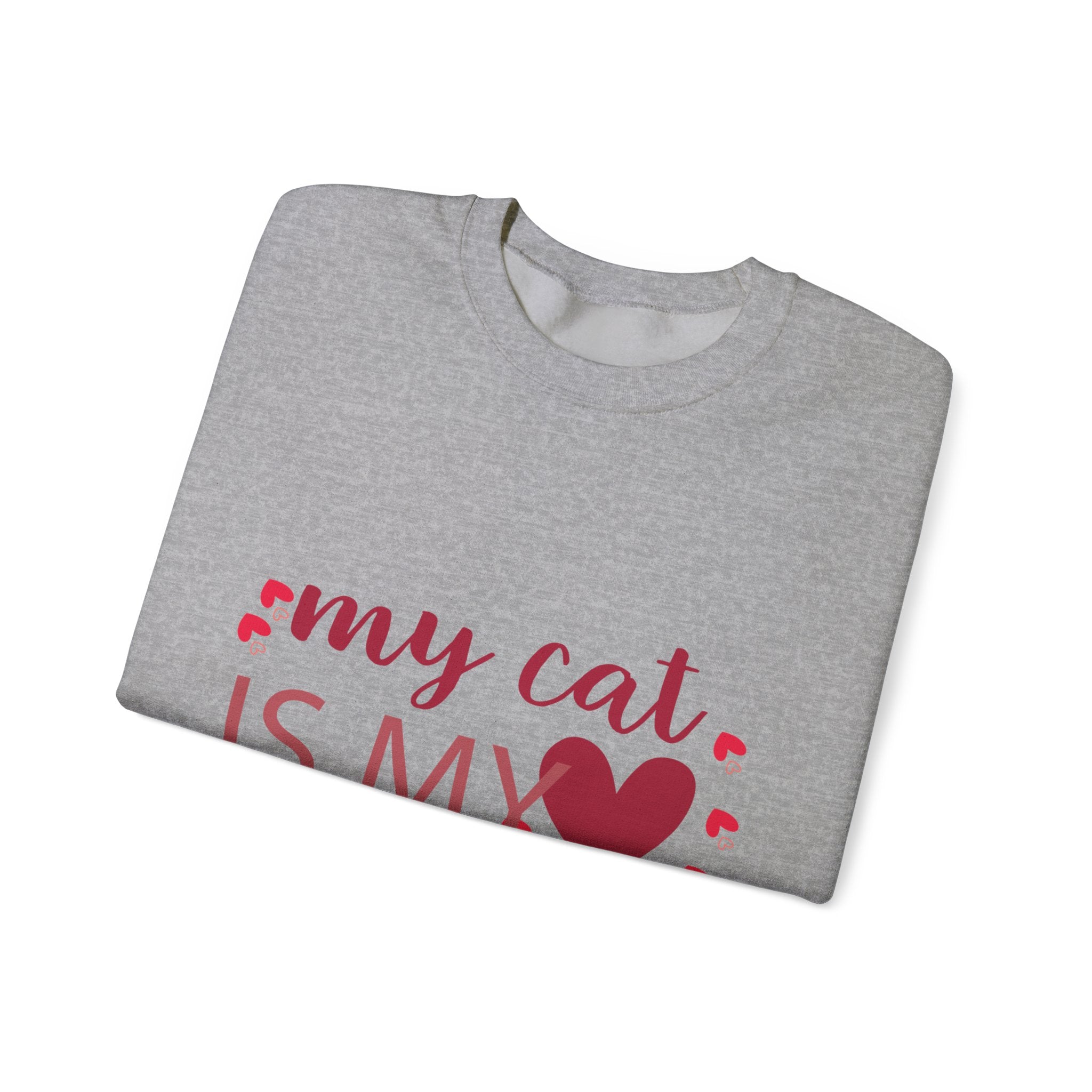 My Cat Is My Valentine Crewneck Sweatshirt-Phoenix Styles