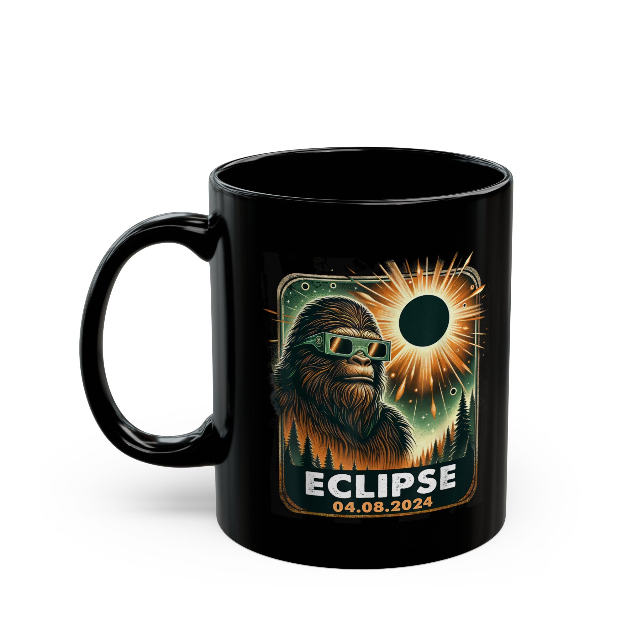 Solar Eclipse Ape Black Mug (11oz, 15oz)-Phoenix Styles