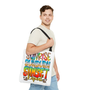 Sunrise Sunburn Sunset Repeat Tote Bag-Phoenix Styles