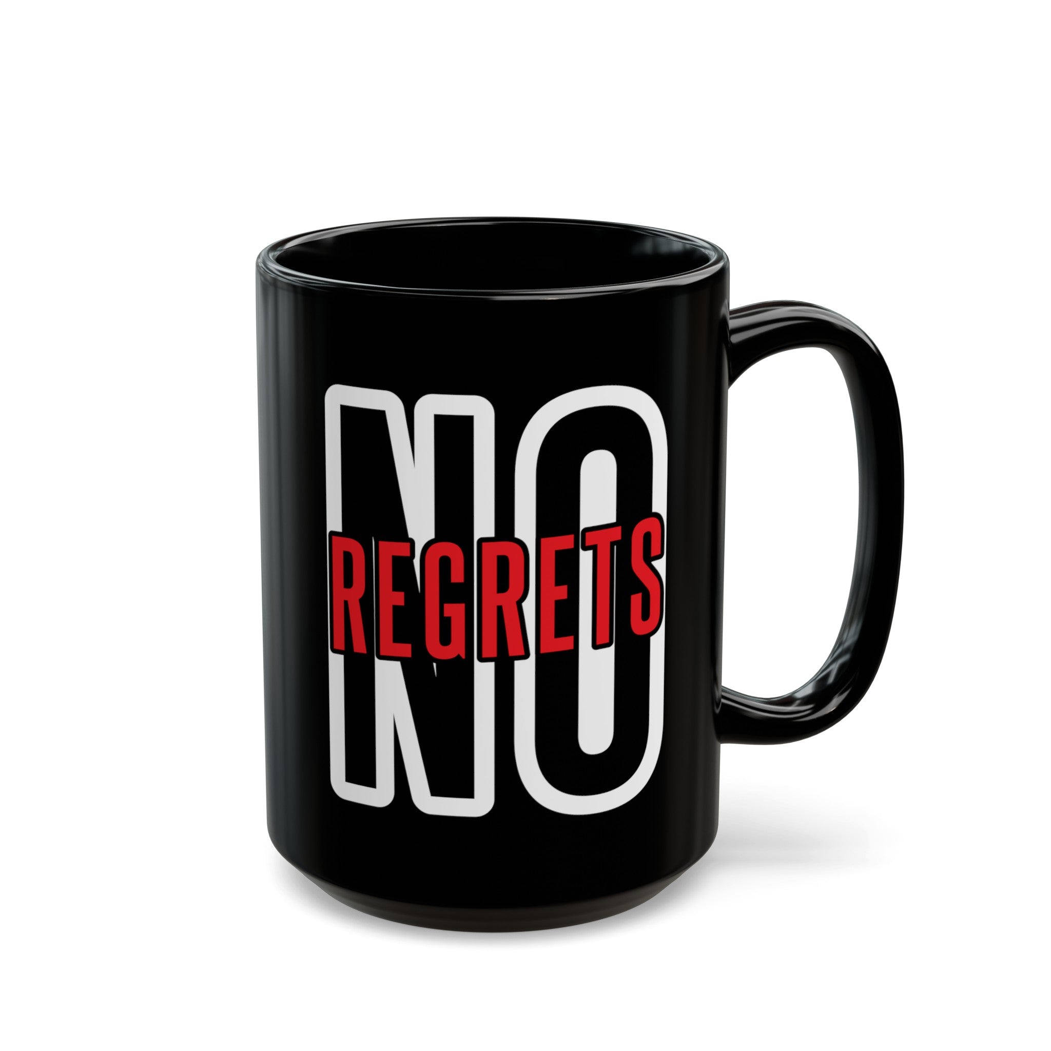 No Regrets Black Mug (11oz, 15oz)-Phoenix Styles