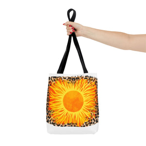 Sun with Leopard Tote Bag-Phoenix Styles