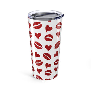 Hearts and Kisses Valentine's Day Tumbler-Phoenix Styles