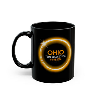 Ohio Solar Eclipse Black Mug (11oz, 15oz)-Phoenix Styles