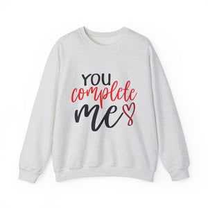 You Complete Me Valentine's Day Crewneck Sweatshirt-Phoenix Styles