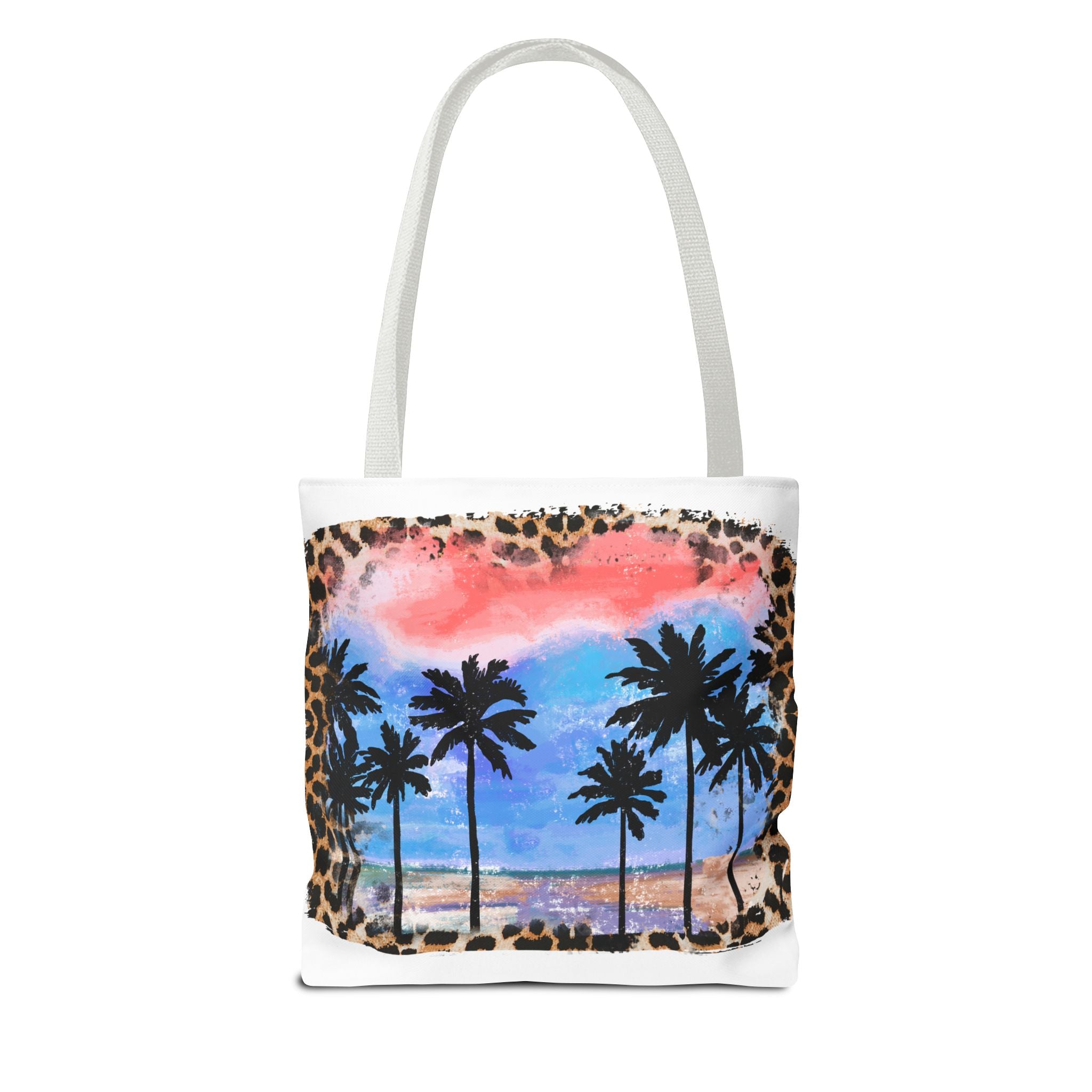 Summer with Leopard Background Tote Bag-Phoenix Styles