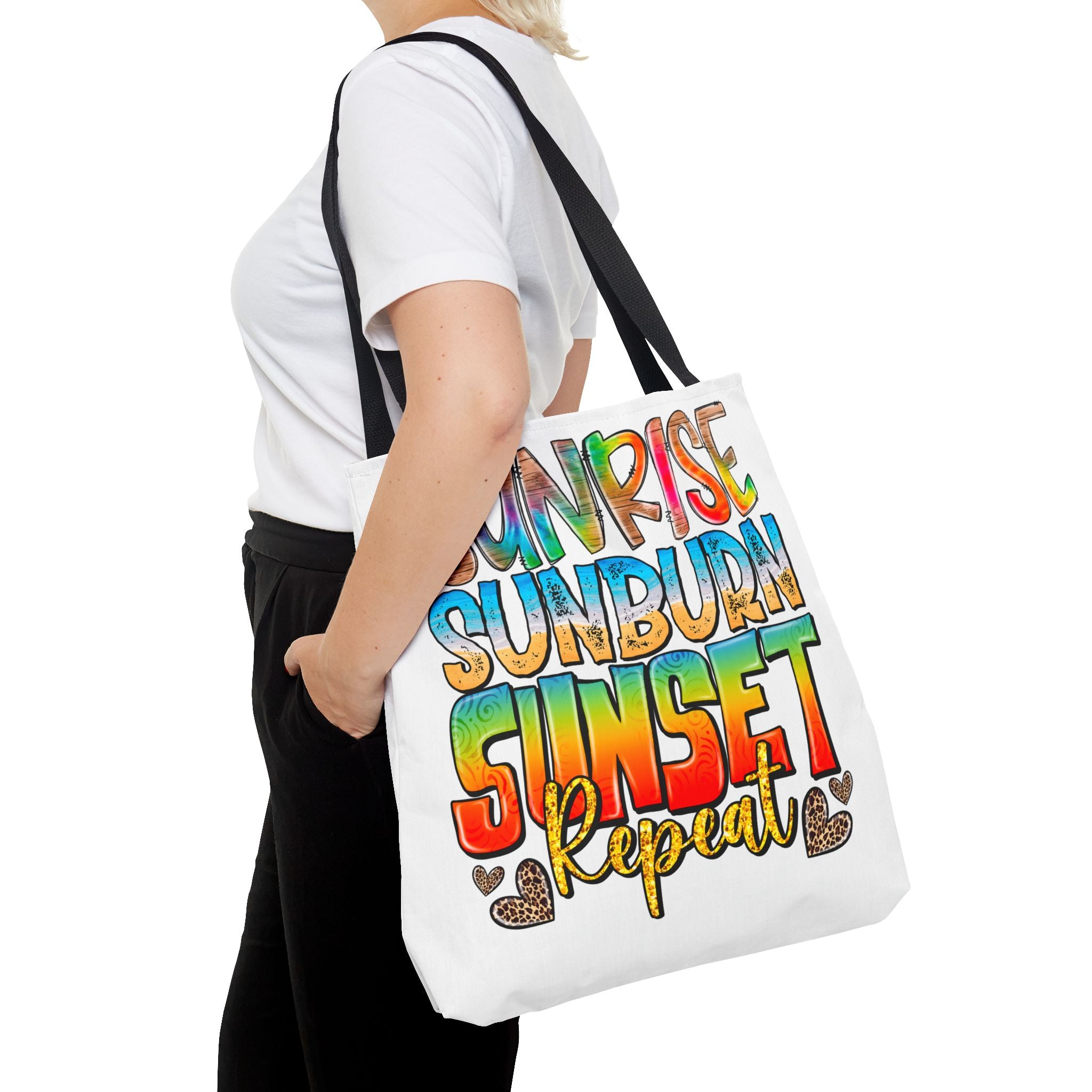 Sunrise Sunburn Sunset Repeat Tote Bag-Phoenix Styles