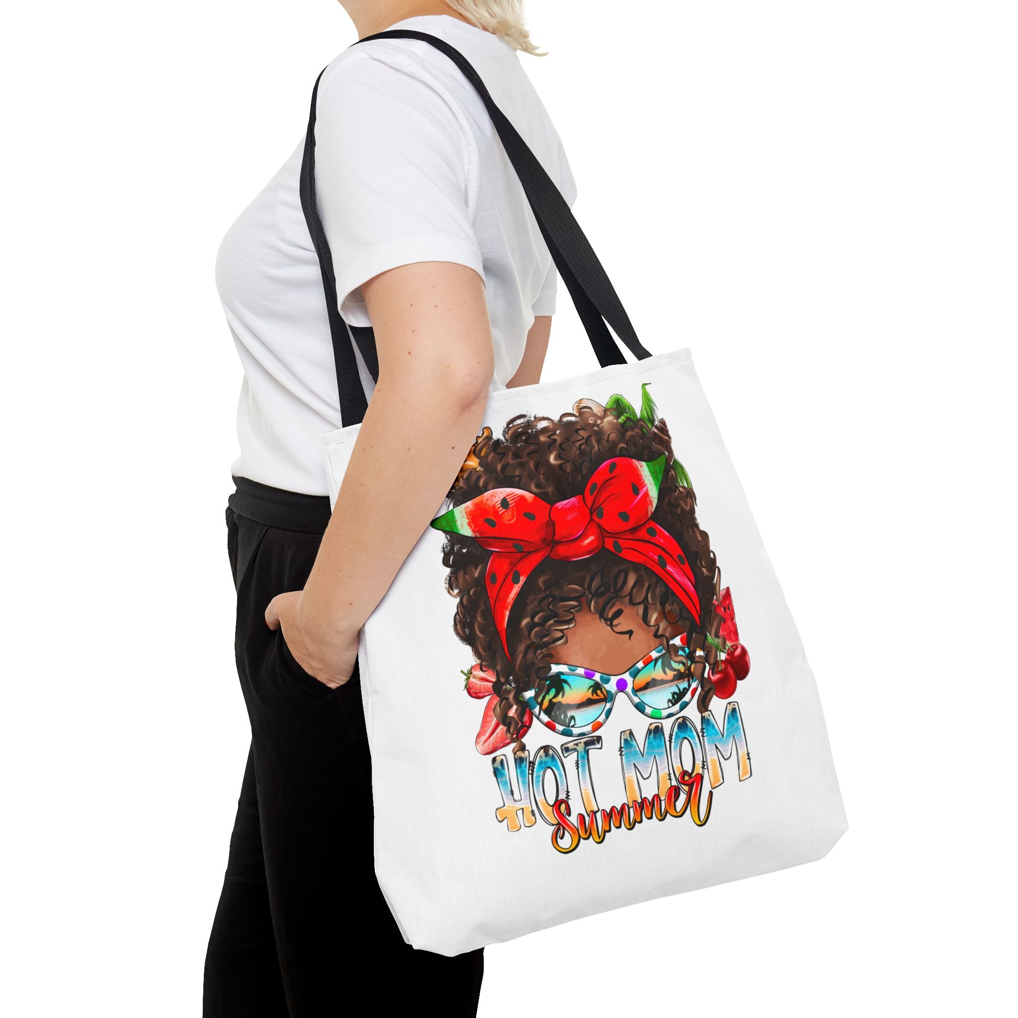 Hot Mom Summer Afro Tote Bag-Phoenix Styles