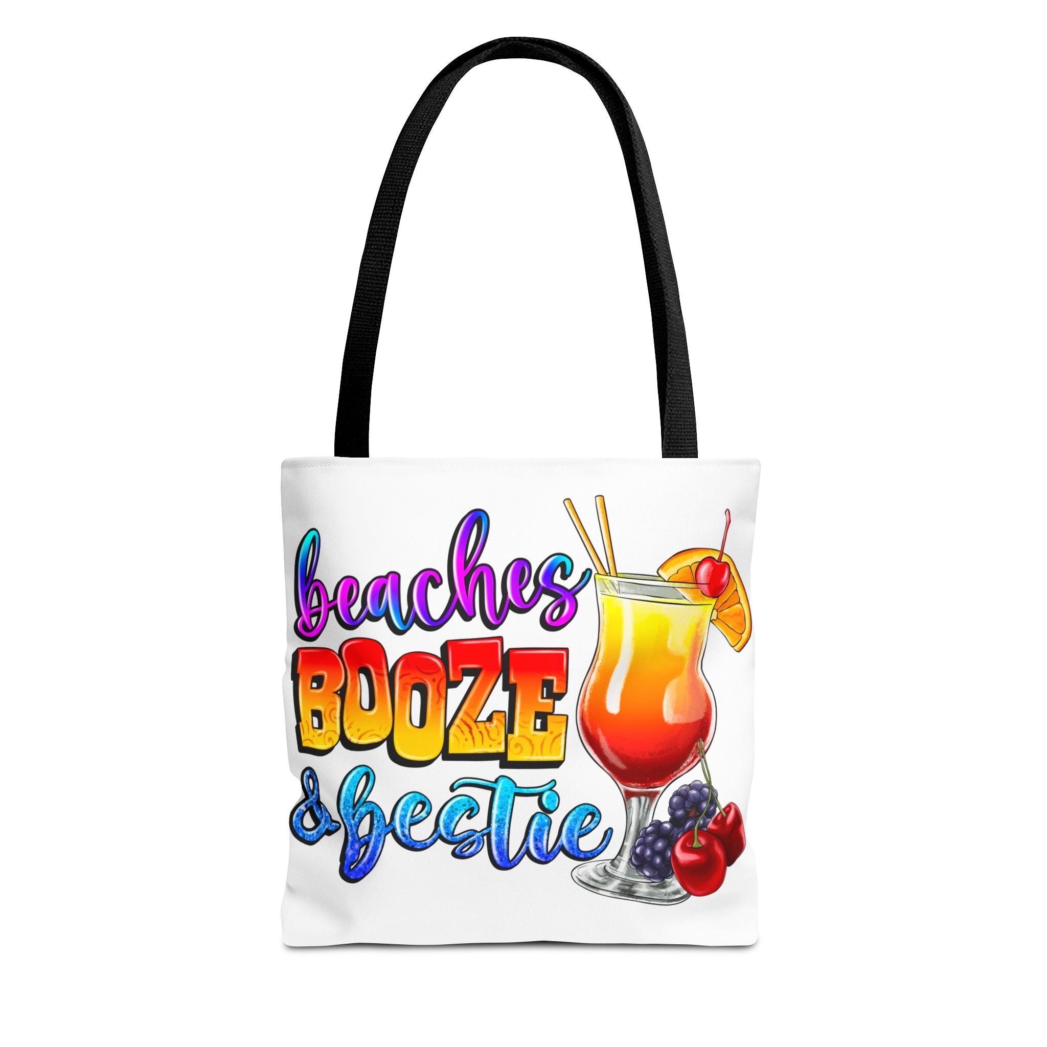 Beaches Booze and Bestie Tote Bag-Phoenix Styles