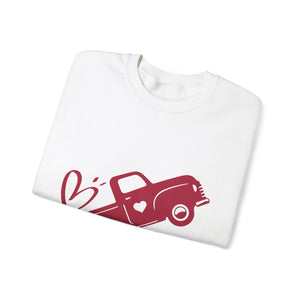 Valentine's Day Truck Crewneck Sweatshirt-Phoenix Styles