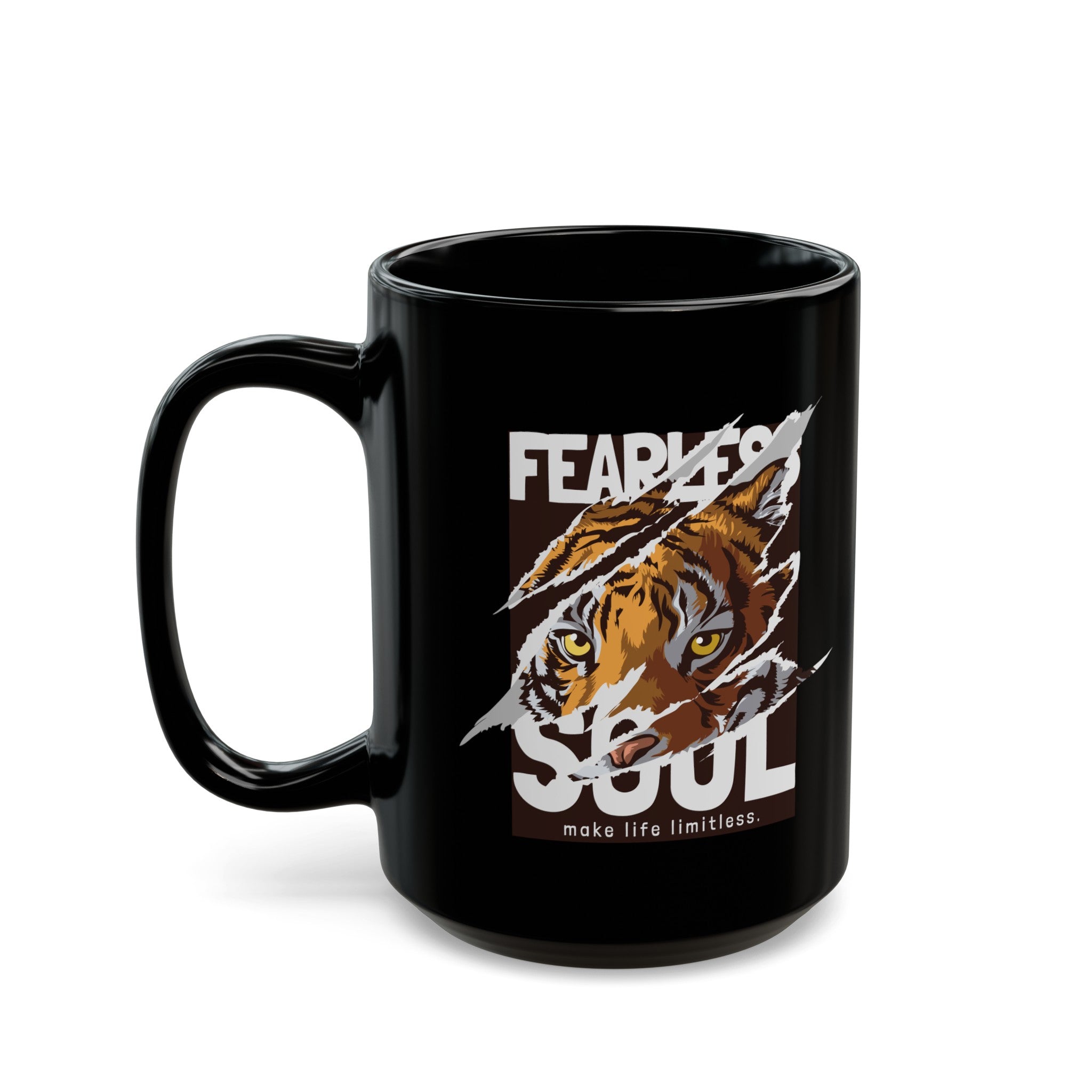 Fearless Soul Black Mug (11oz, 15oz)-Phoenix Styles