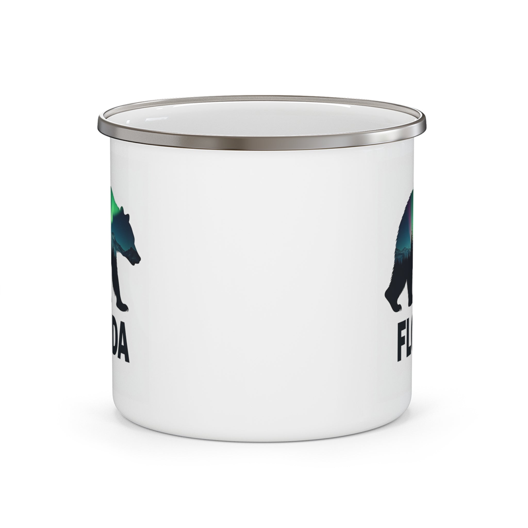 Florida Bear Enamel Camping Mug - Perfect for Outdoorsy Adventures