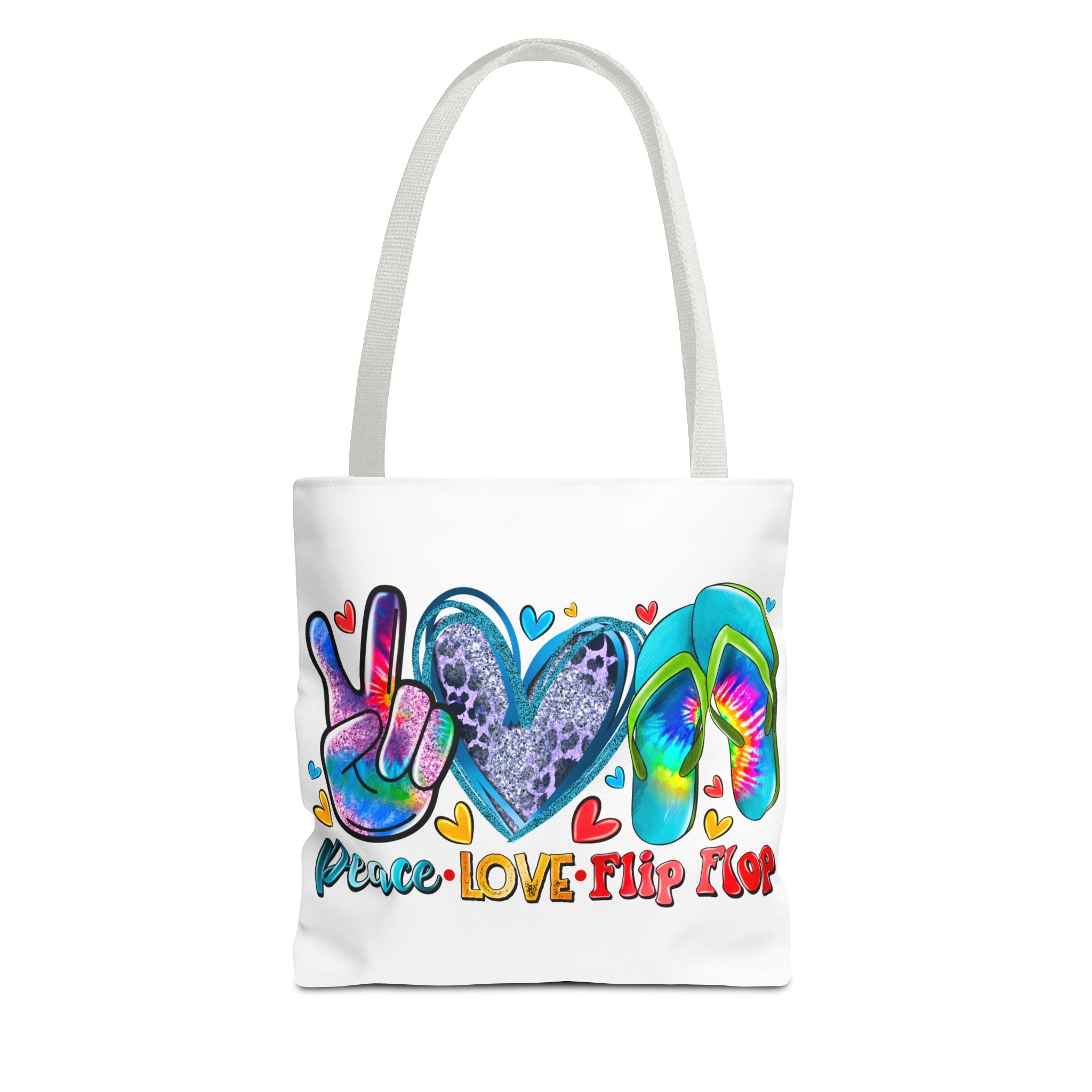 Peace Love Flip Flop Tote Bag-Phoenix Styles