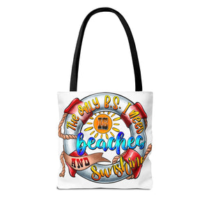 Beaches Sunshine Flip Flop Tote Bag-Phoenix Styles