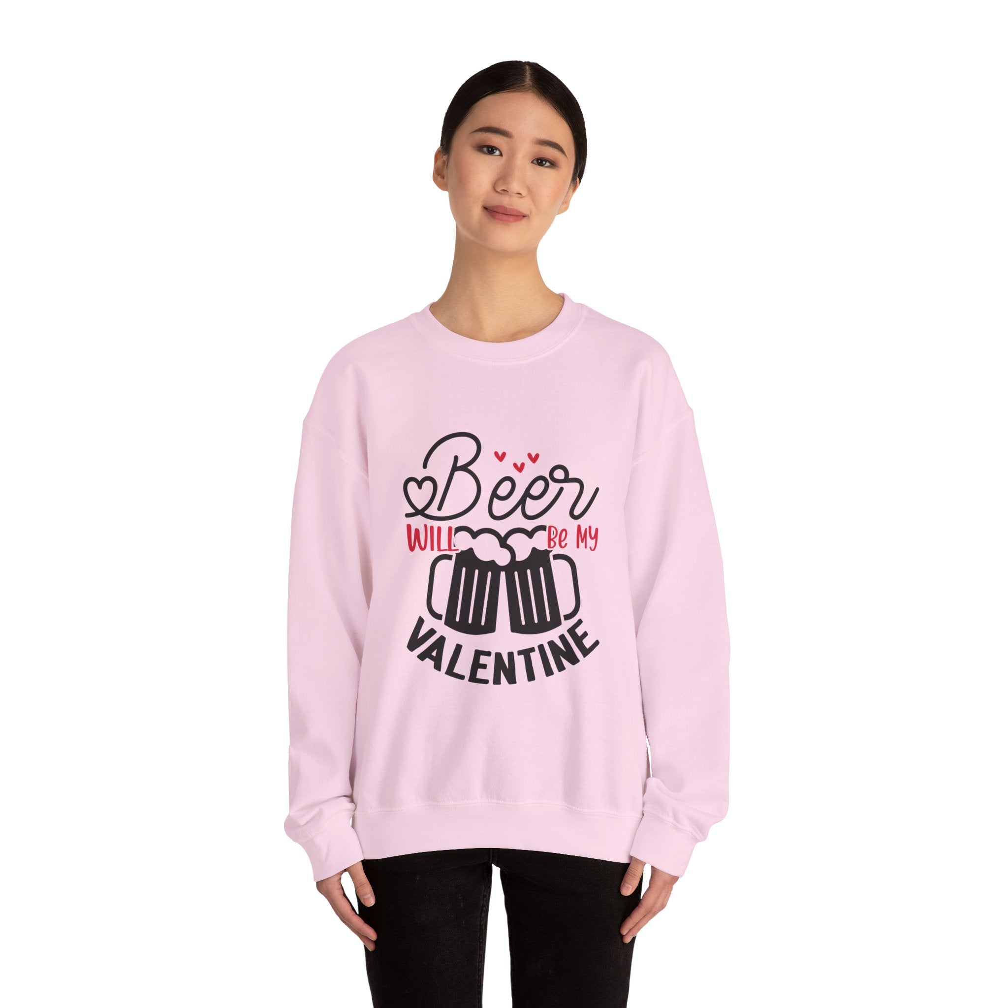 Beer Is My Valentine-Valentine's Day Crewneck Sweatshirt-Phoenix Styles