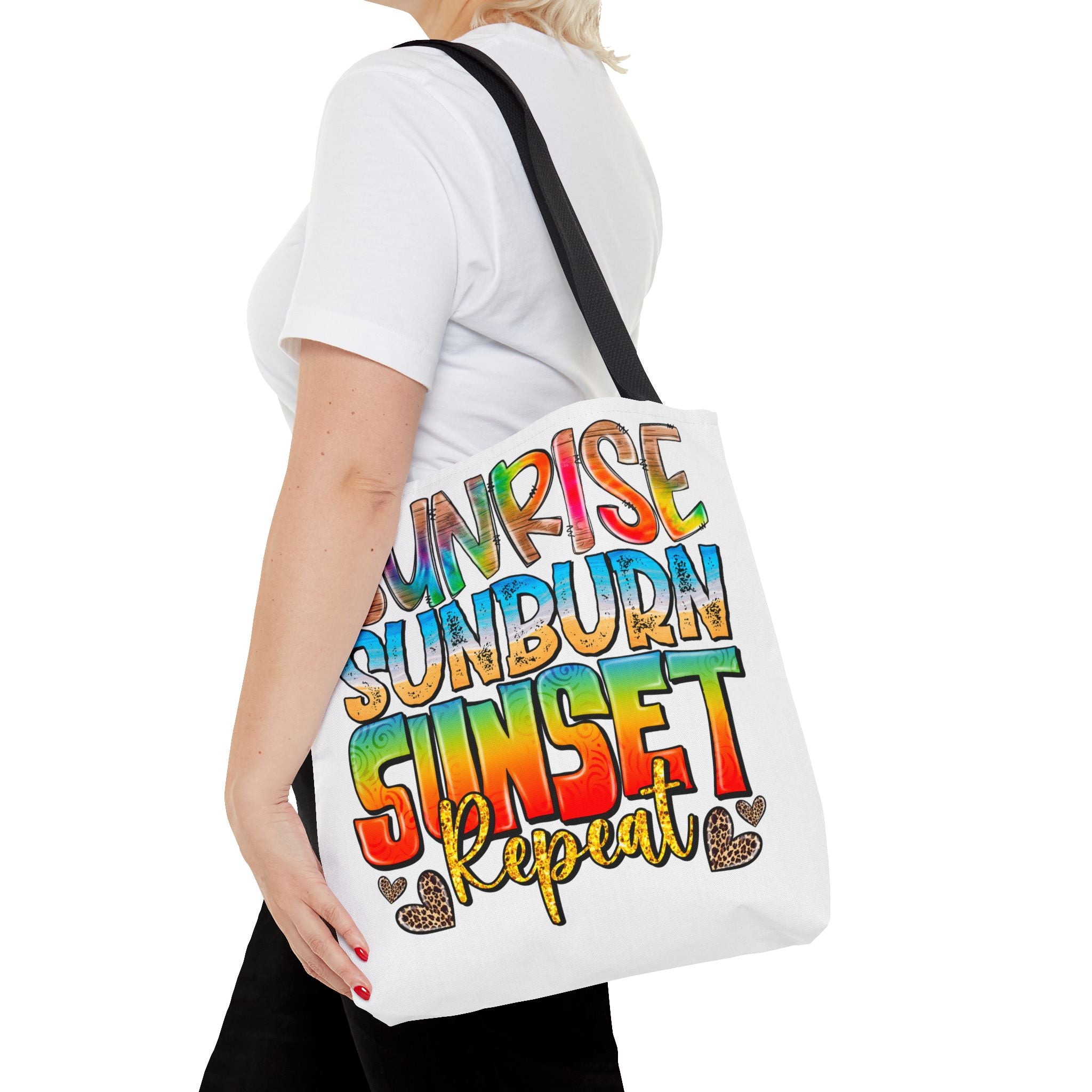 Sunrise Sunburn Sunset Repeat Tote Bag-Phoenix Styles