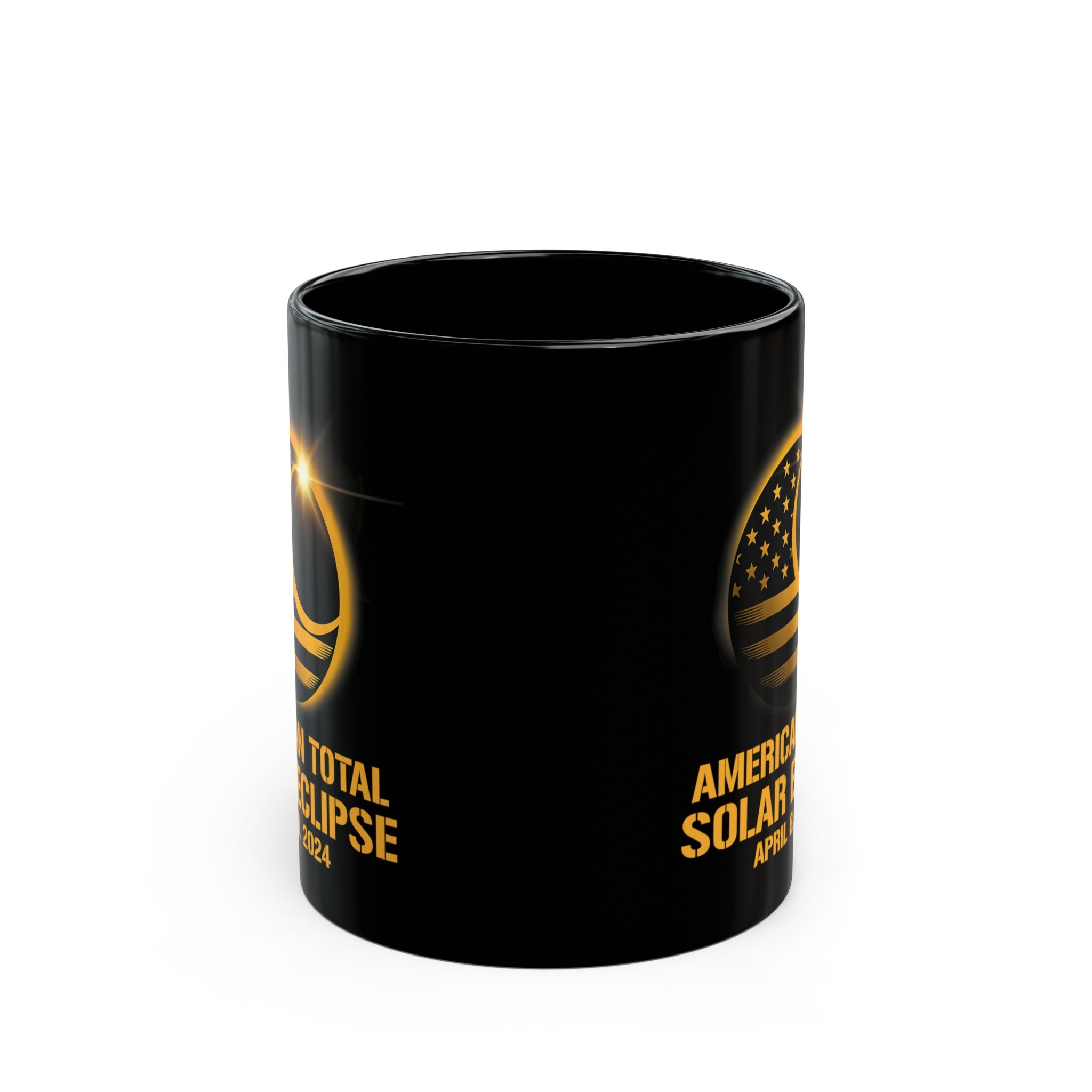 American Solar Eclipse Black Mug (11oz, 15oz)-Phoenix Styles