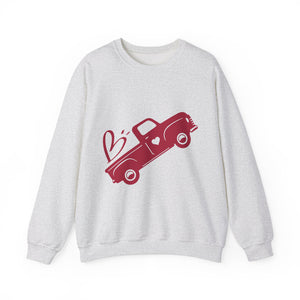 Valentine's Day Truck Crewneck Sweatshirt-Phoenix Styles