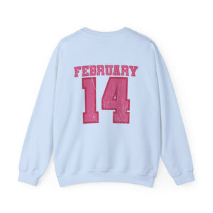 February 14 Valentine's Day Crewneck Sweatshirt-Phoenix Styles